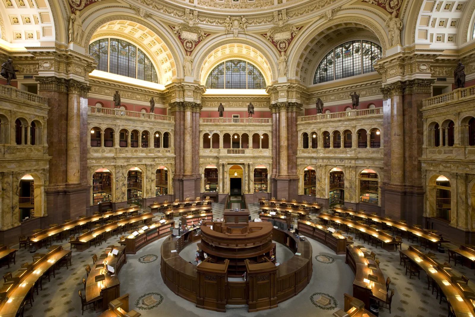 The Main Reading Room of the Library of Congress Thomas Jefferson Building