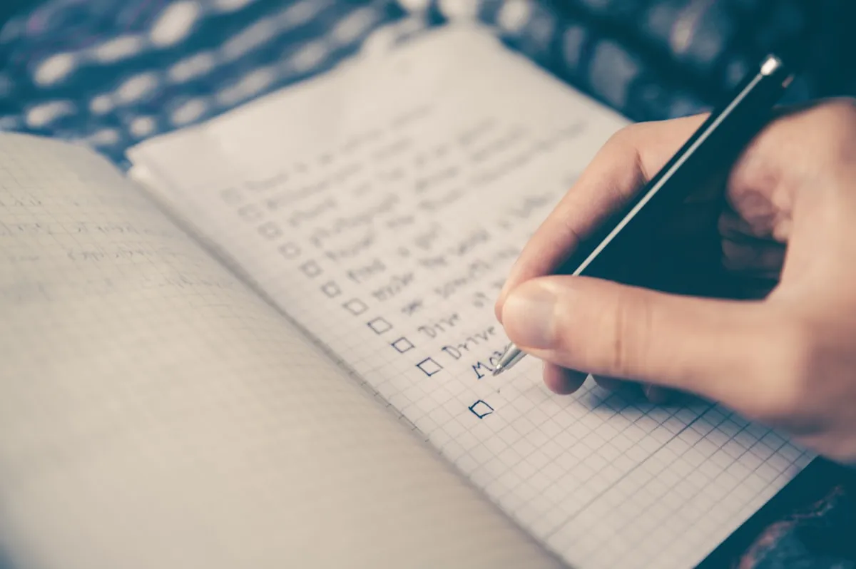 Hand writing checklist -ADHD productivity apps for Mac