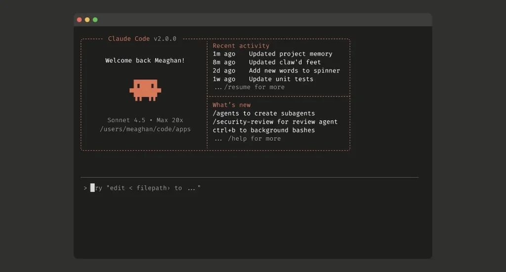 Claude Code terminal interface — Anthropic launched push-to-talk voice mode via the /voice slash command in March 2026