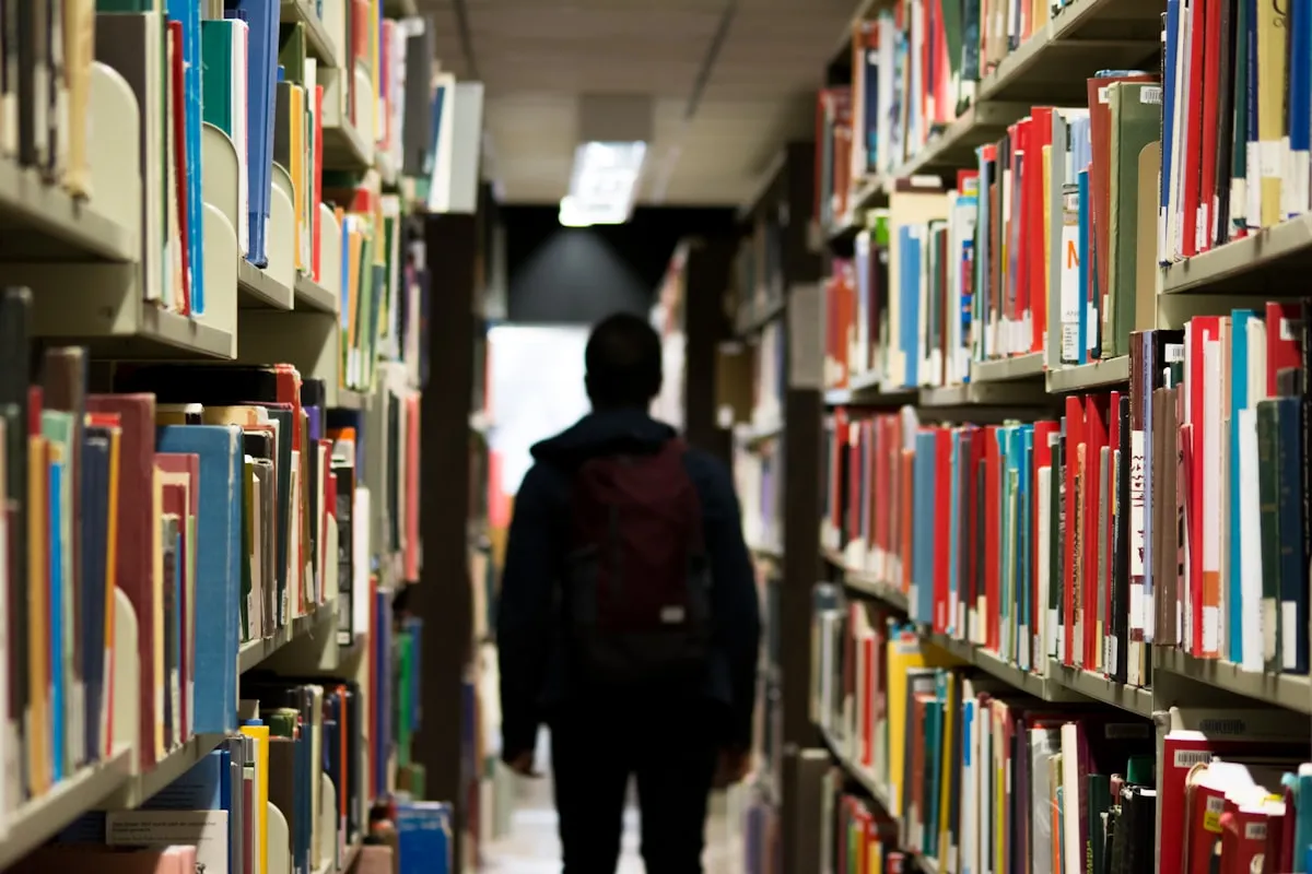 Student in library -speech to text for learning disabilities